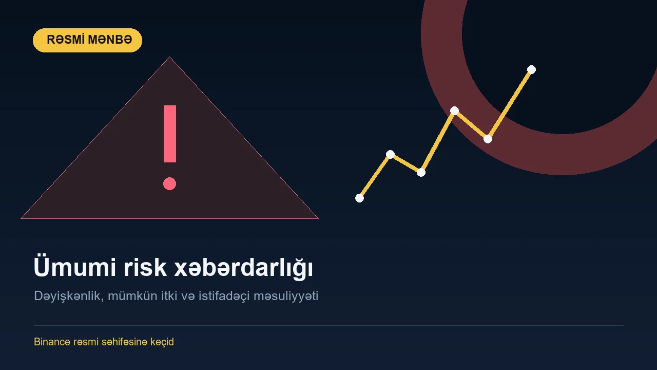 Binance ümumi risk xəbərdarlığı
