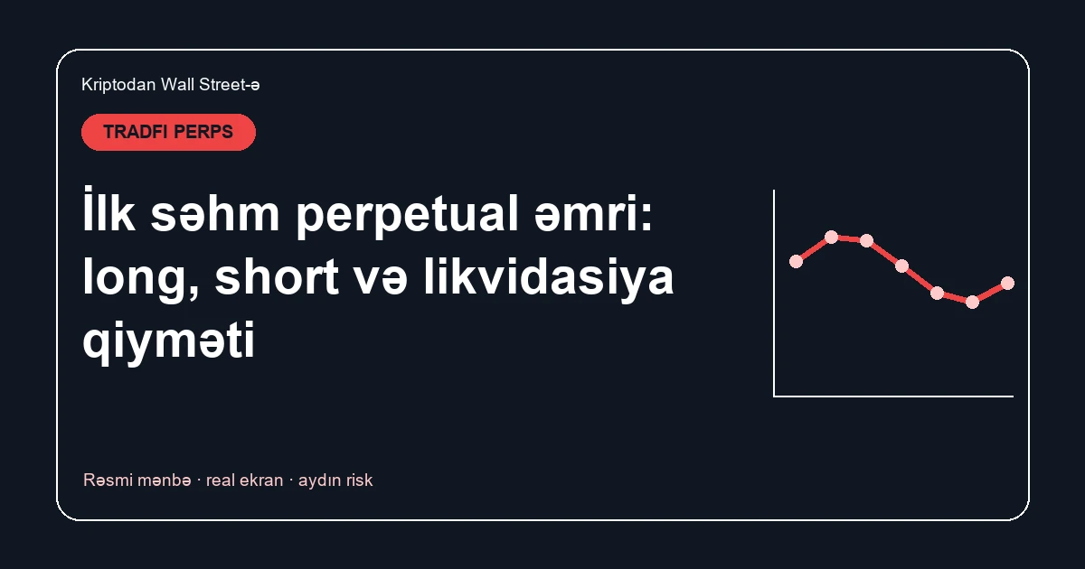 Binance Futures-də ilk səhm perpetual sifarişi